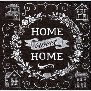 Home sweet home na čiernom
