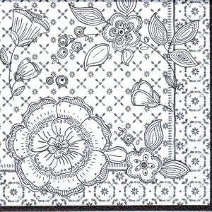 Krásny čiernobiely ornament