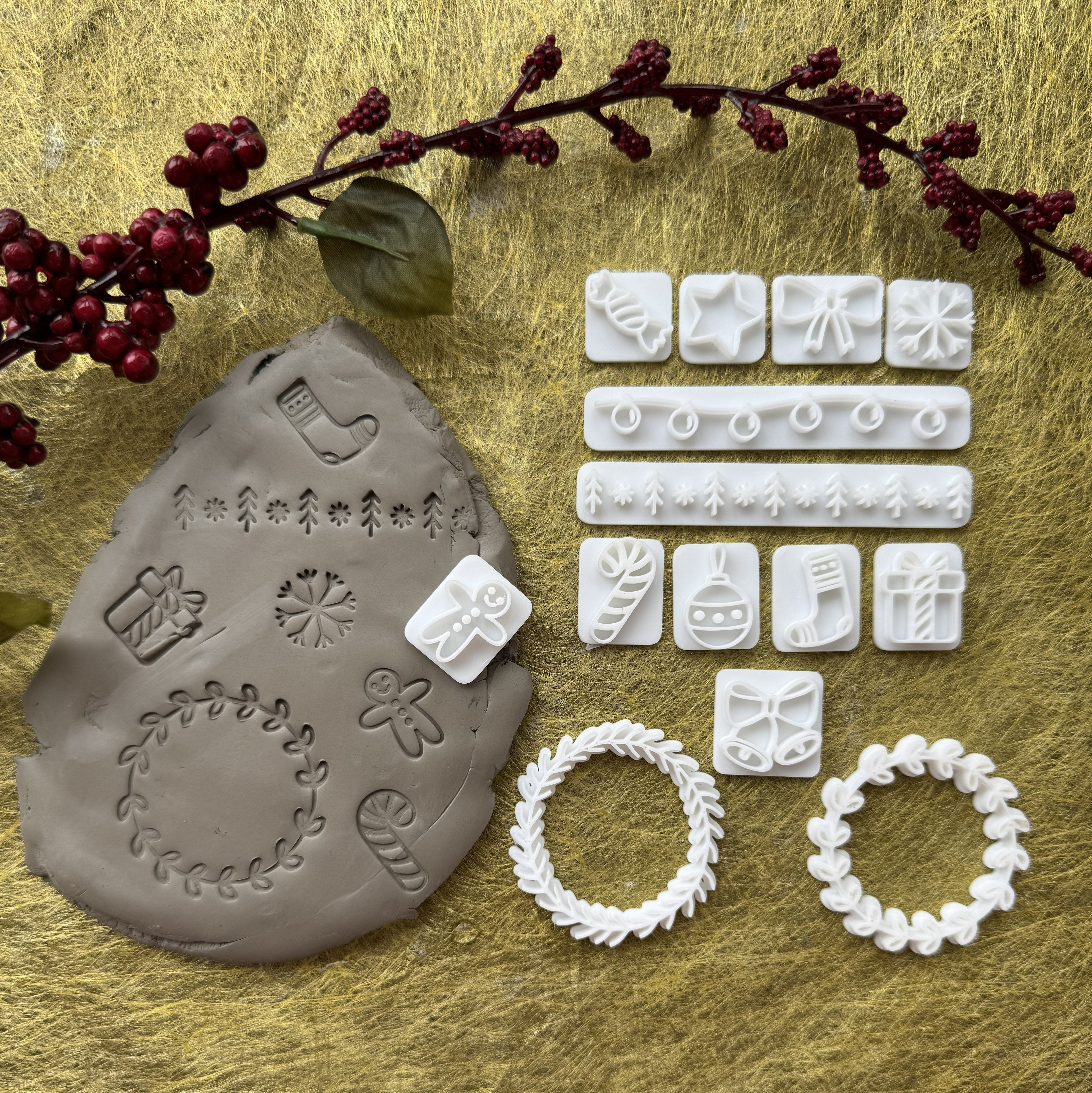 Pečiatky - Sada vianočný malých pečiatok