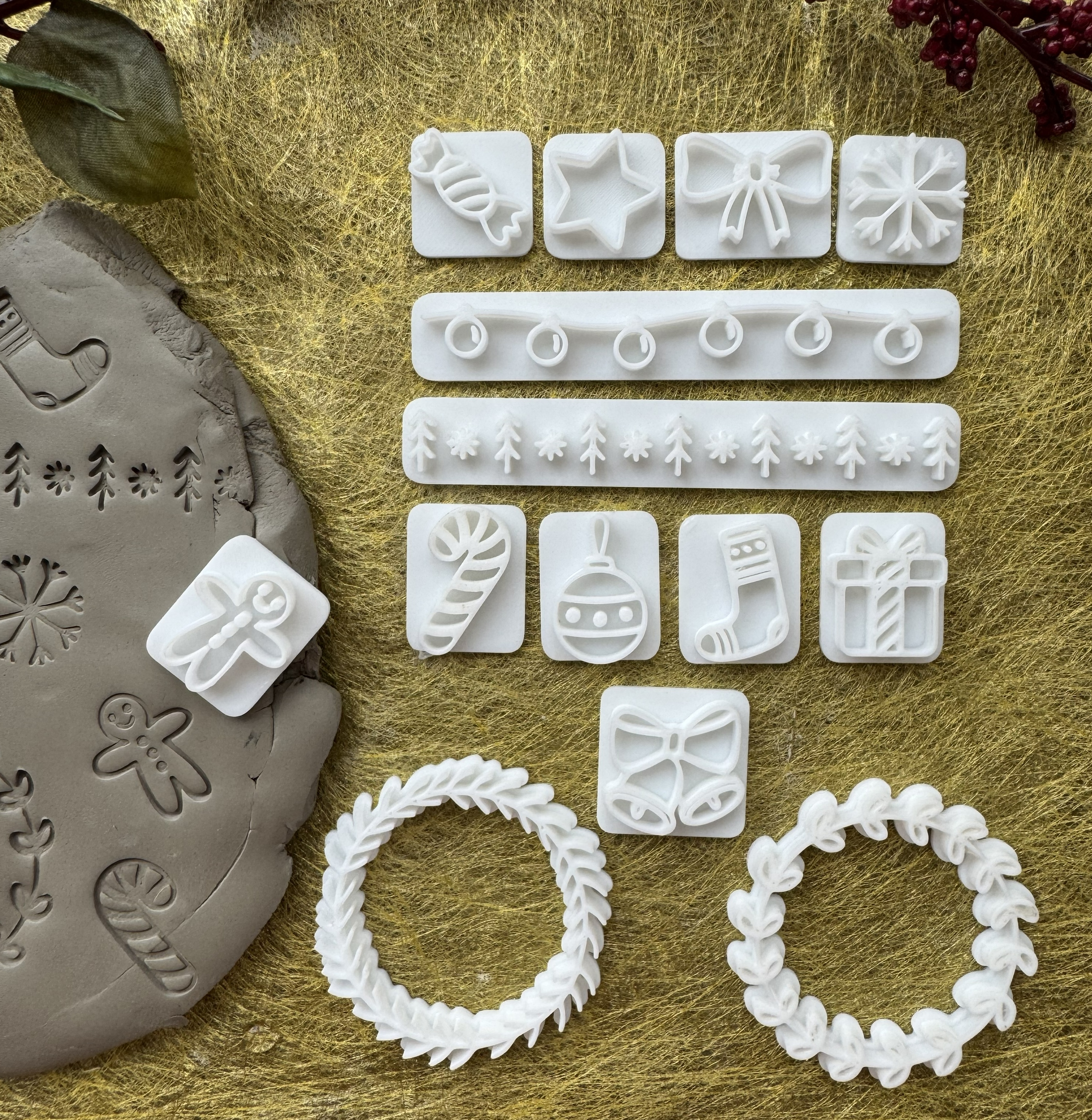 Pečiatky - Sada vianočný malých pečiatok – Obrázok 2