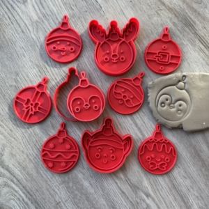 Vykrajovátko - Vianočné gule tváričky (9ks)